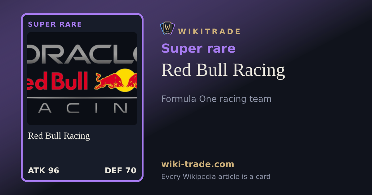 Red Bull Racing — Super rare card