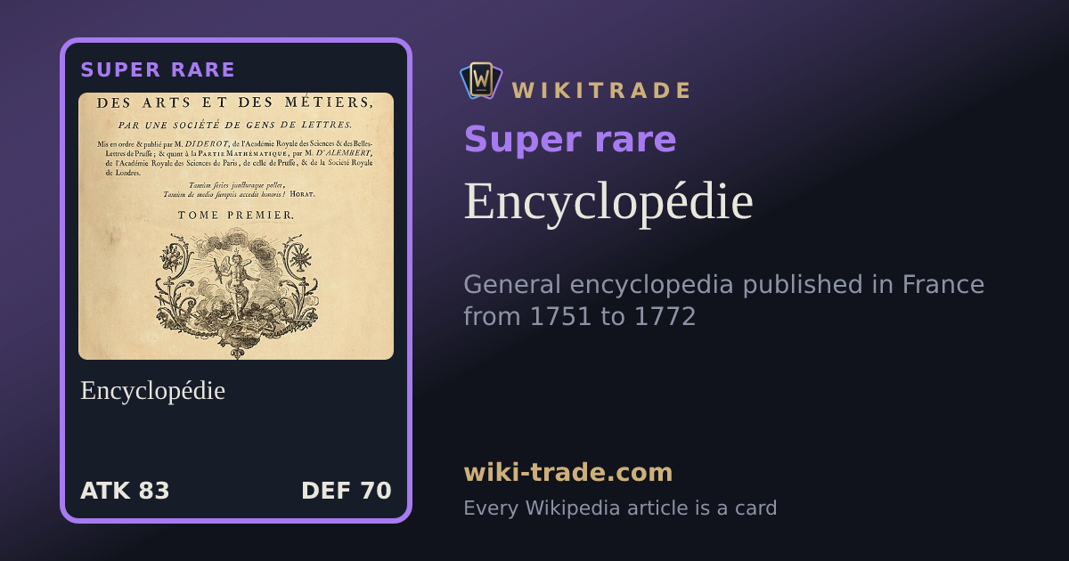 Encyclopédie — Super rare card