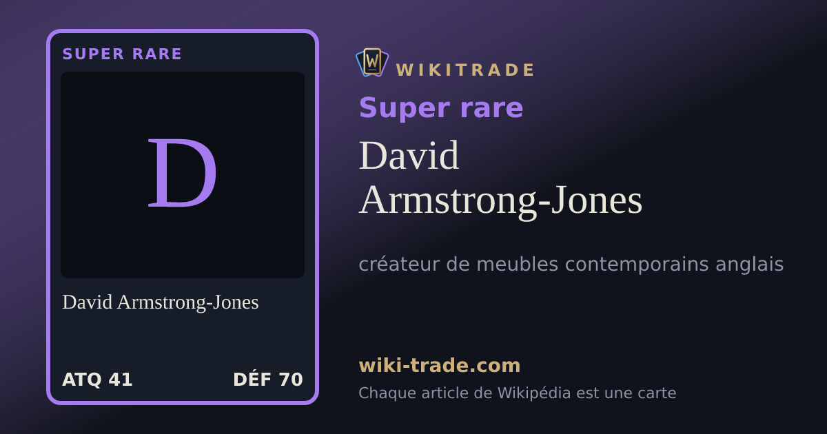 David Armstrong-Jones — carte Super rare