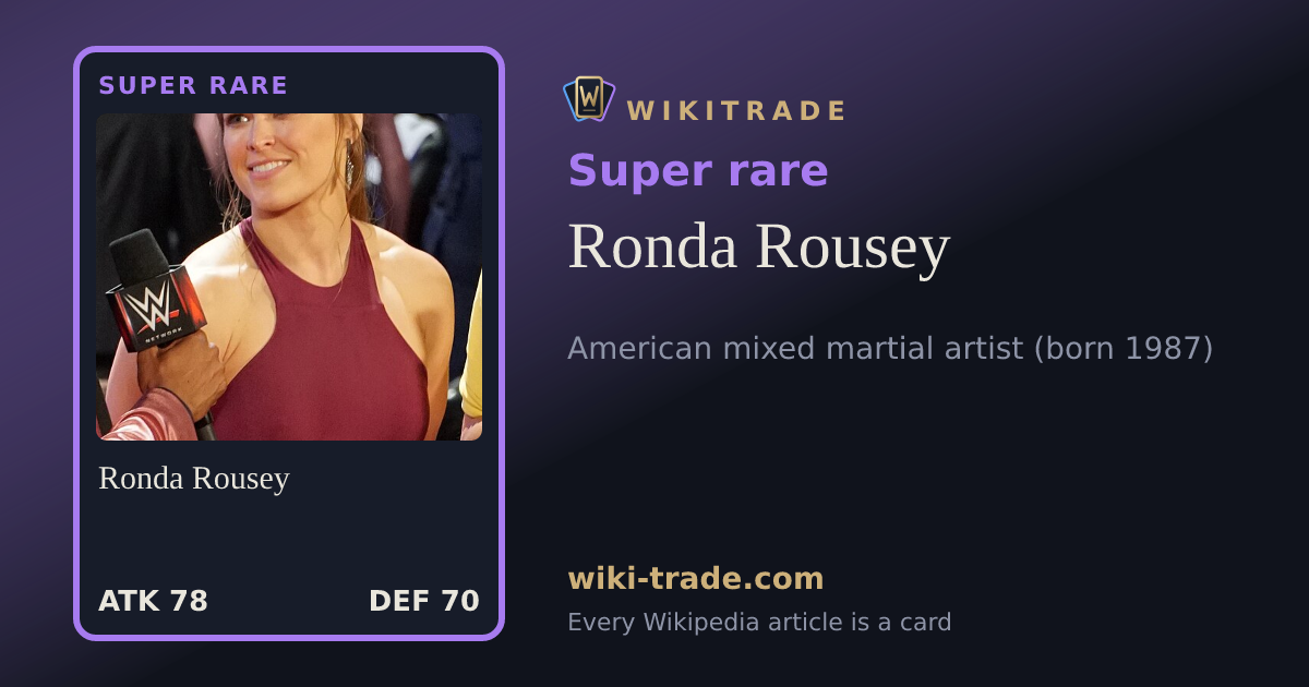 Ronda Rousey — Super rare card