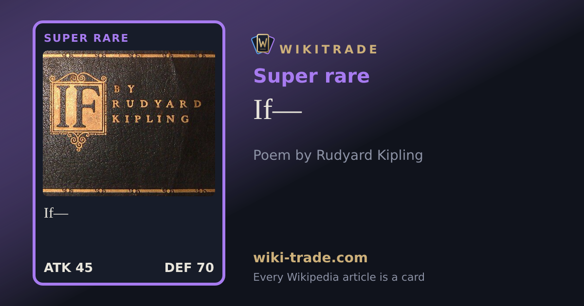 If— — Super rare card