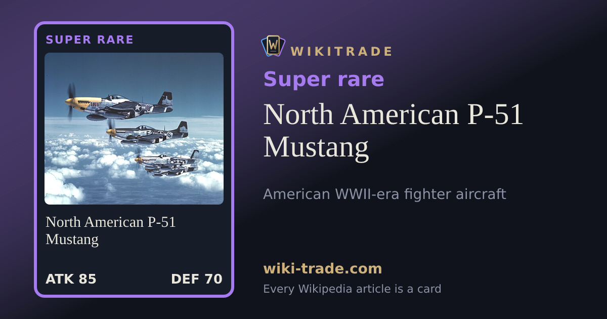 North American P-51 Mustang — Super rare card