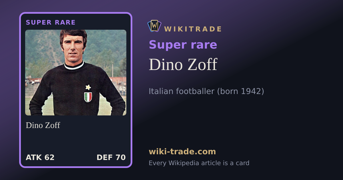 Dino Zoff — Super rare card