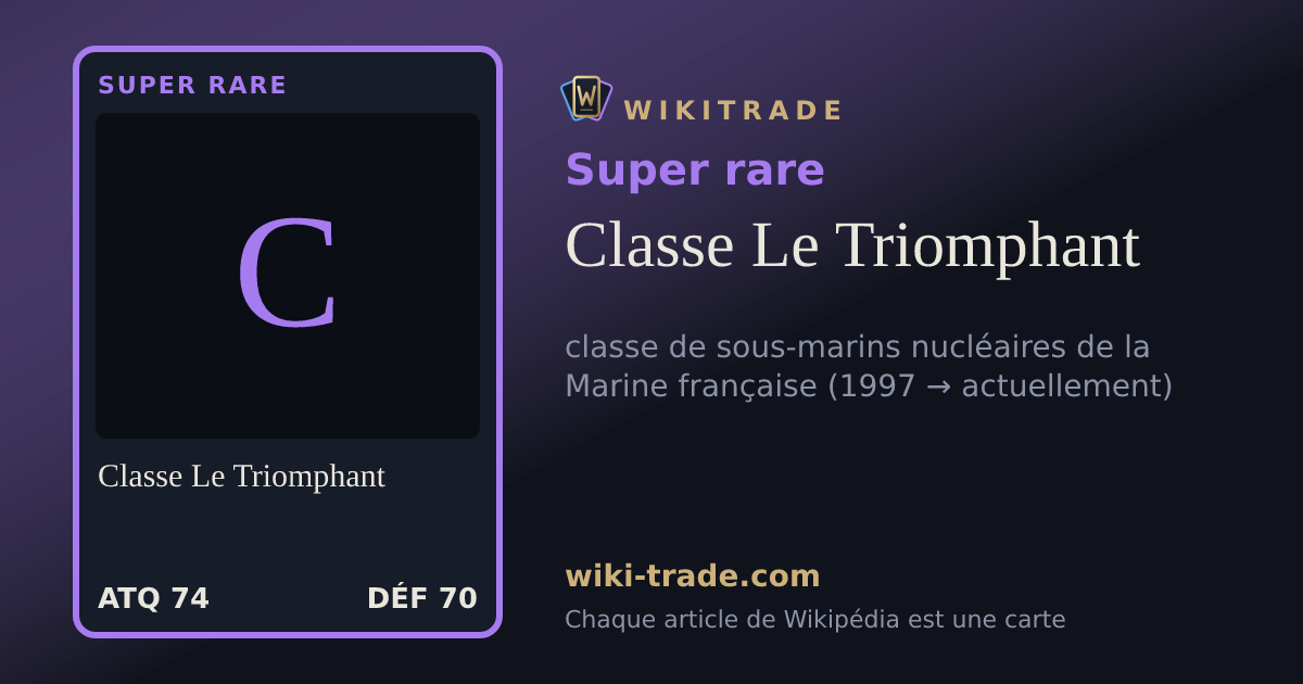 Classe Le Triomphant — carte Super rare
