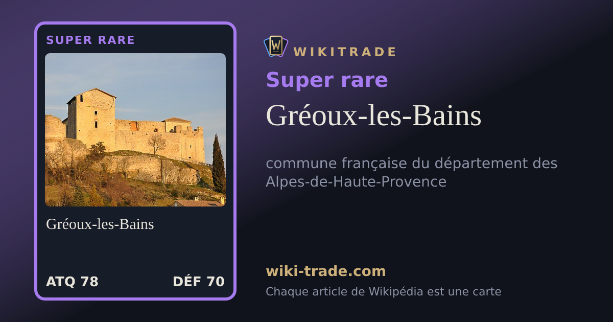 Gréoux-les-Bains — carte Super rare
