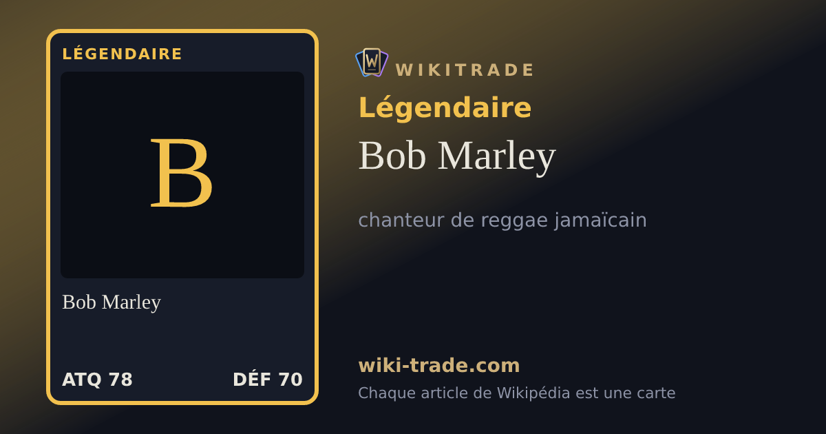 Bob Marley — carte Légendaire