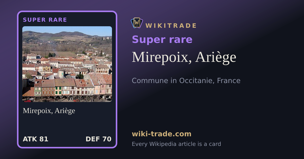 Mirepoix, Ariège — Super rare card