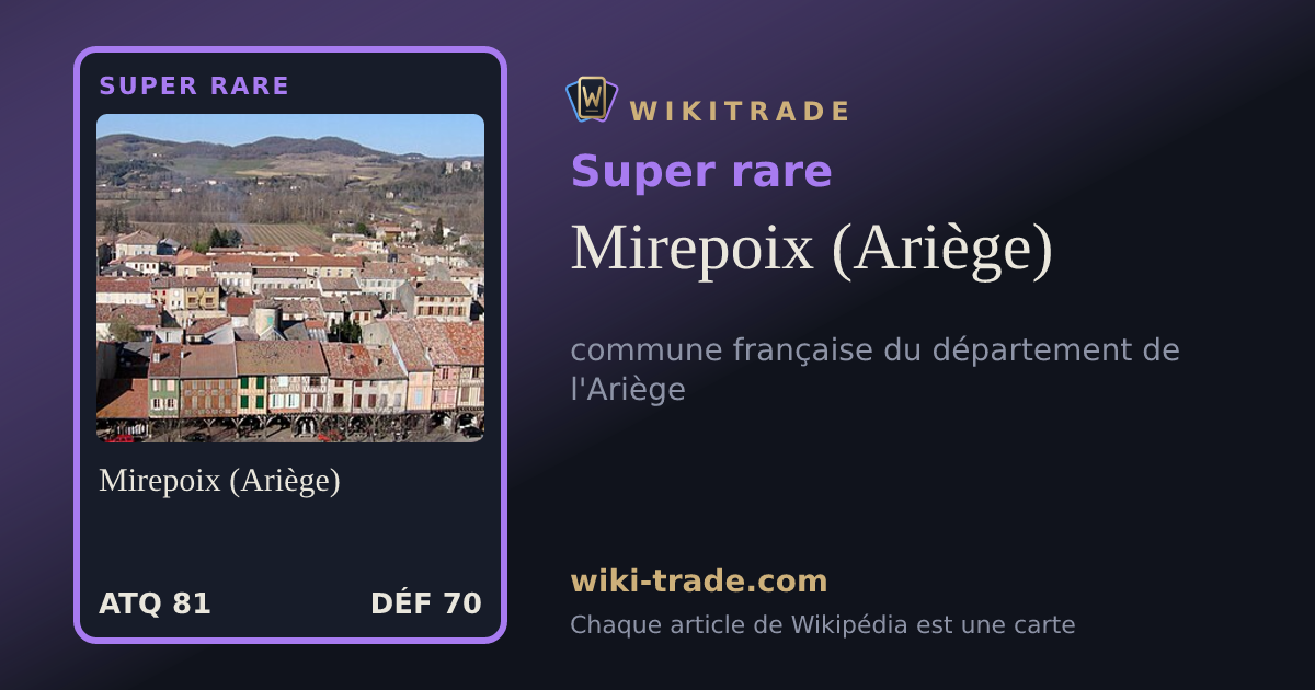 Mirepoix (Ariège) — carte Super rare