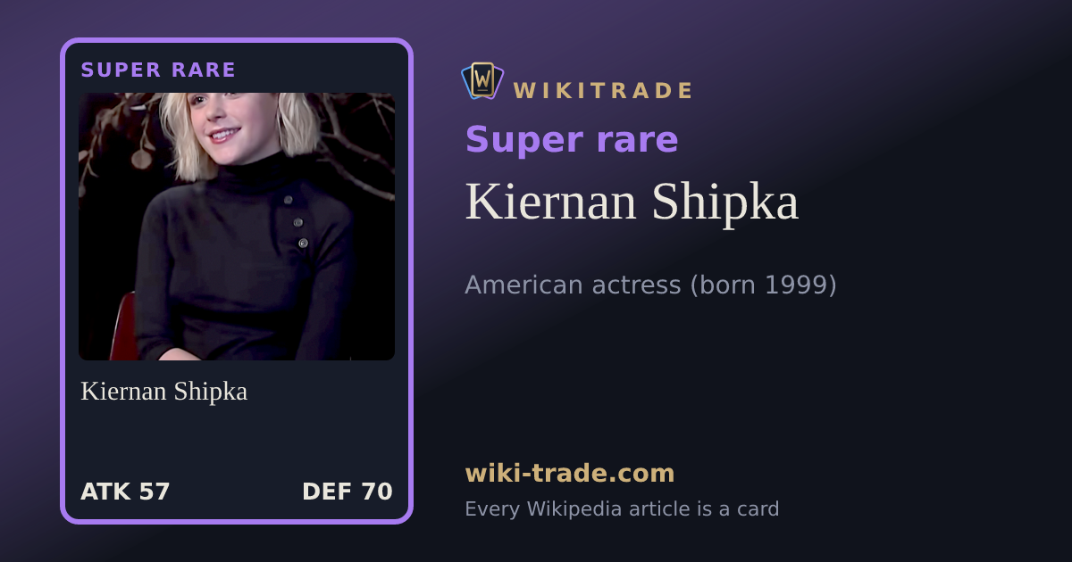 Kiernan Shipka — Super rare card