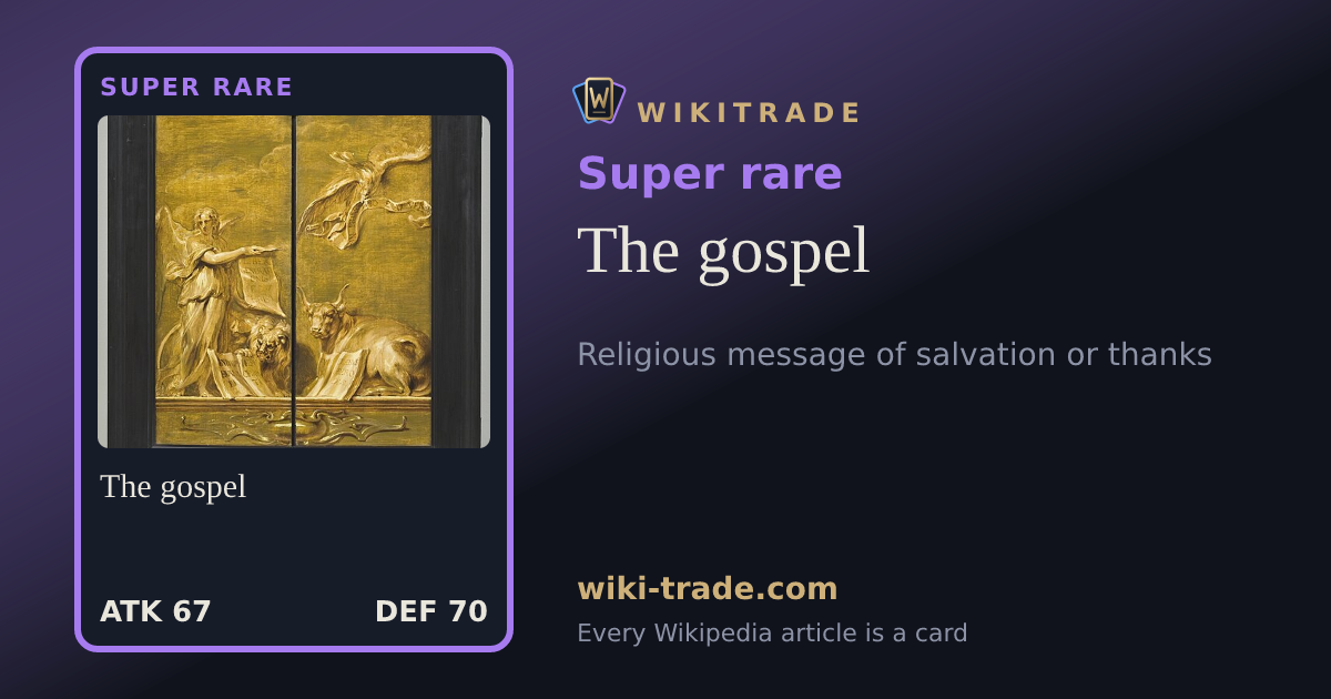 The gospel — Super rare card