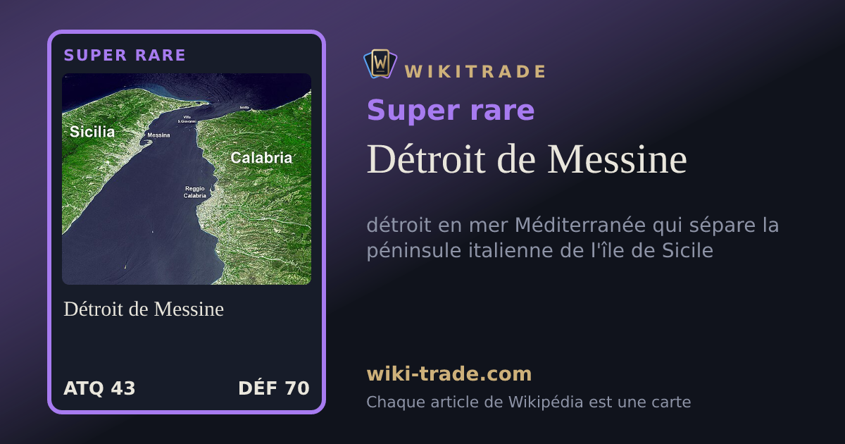 Détroit de Messine — carte Super rare