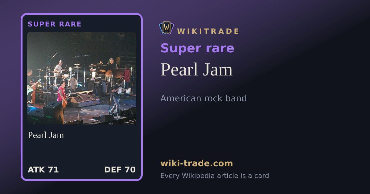 Pearl Jam — Super rare card
