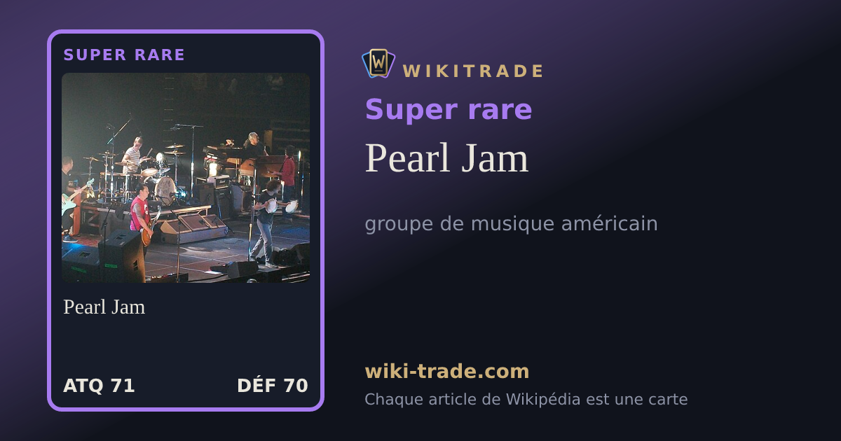 Pearl Jam — carte Super rare