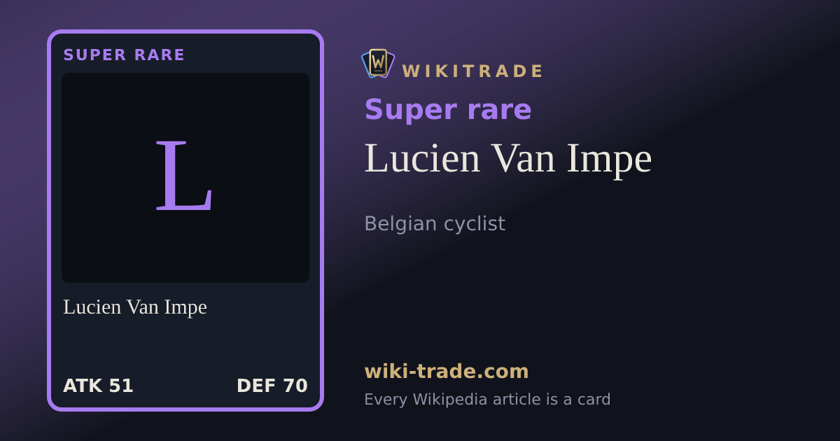 Lucien Van Impe — Super rare card