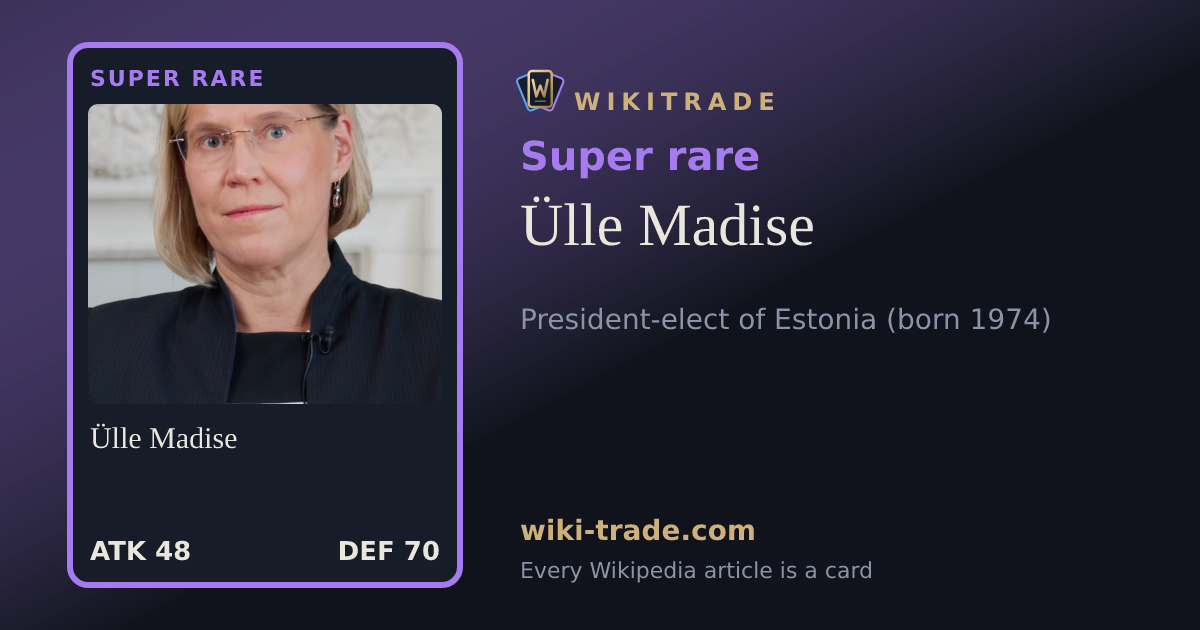 Ülle Madise — Super rare card