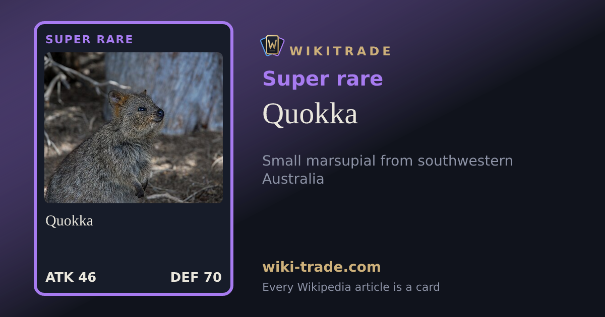 Quokka — Super rare card