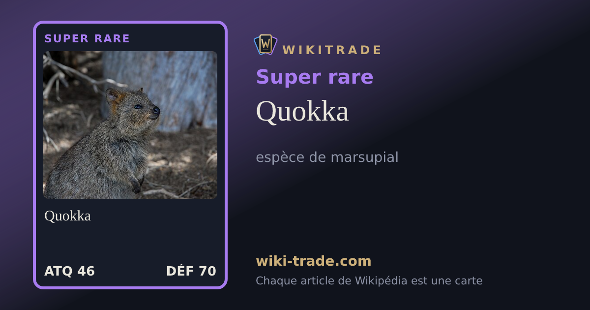 Quokka — carte Super rare