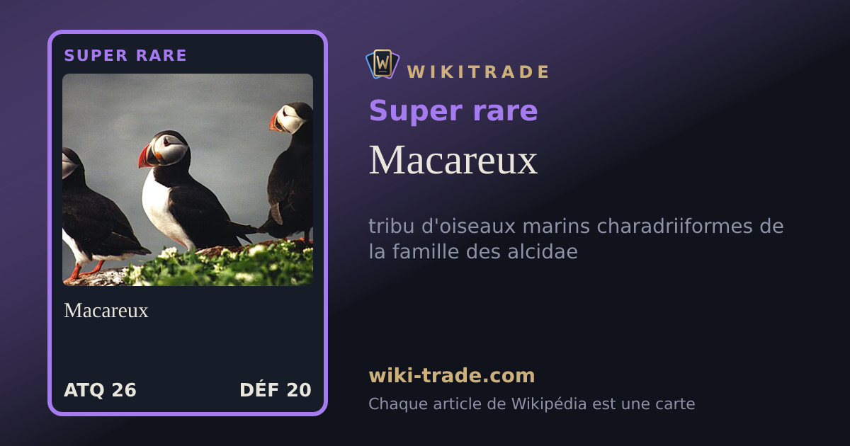 Macareux — carte Super rare