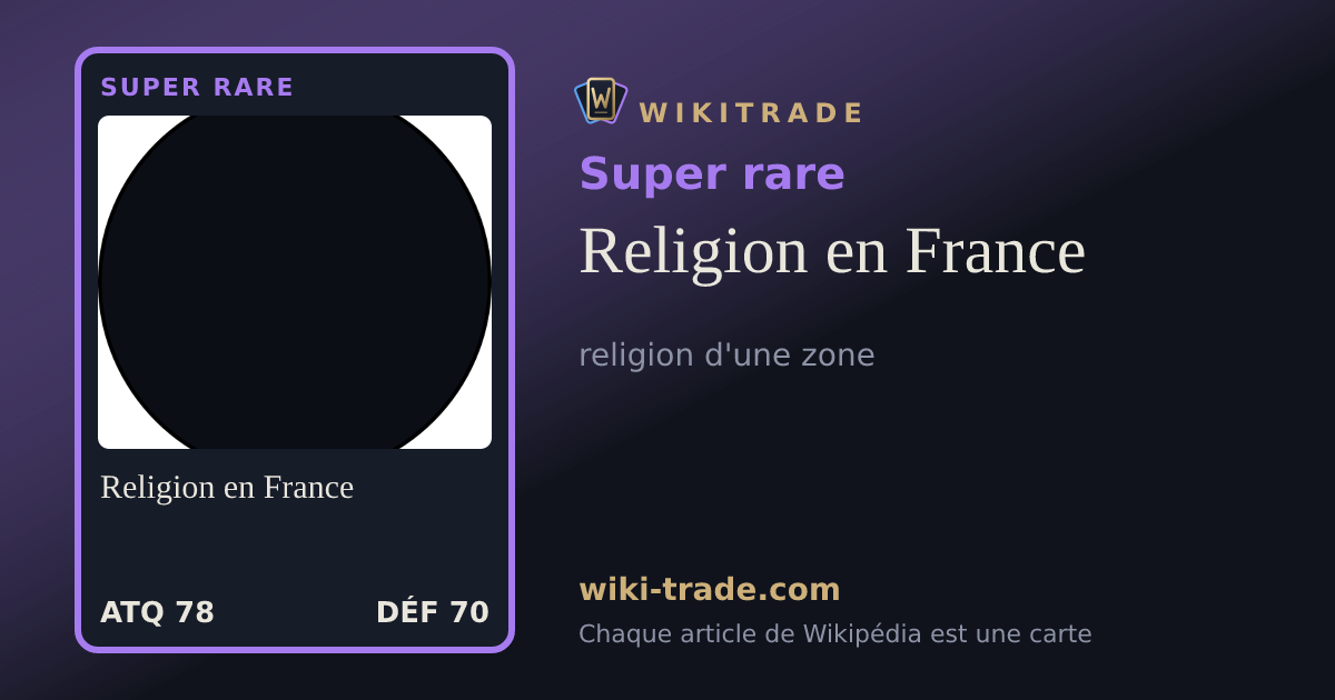 Religion en France — carte Super rare