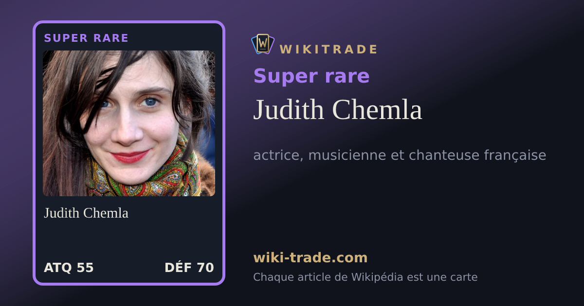 Judith Chemla — carte Super rare