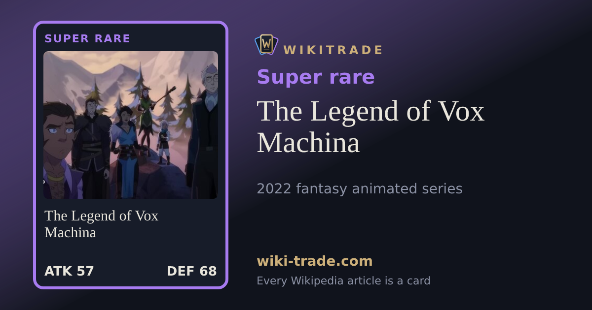 The Legend of Vox Machina — Super rare card