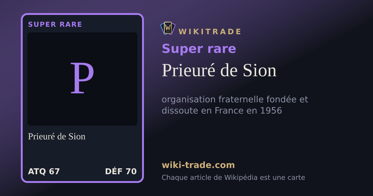 Prieuré de Sion — carte Super rare