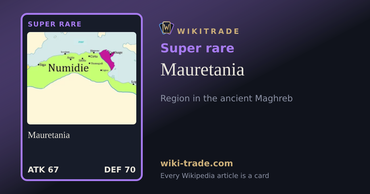Mauretania — Super rare card
