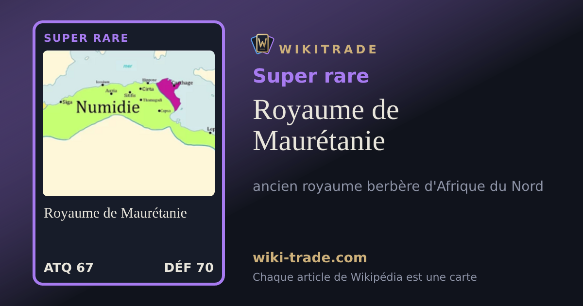 Royaume de Maurétanie — carte Super rare