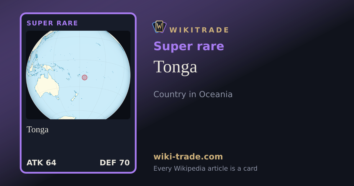 Tonga — Super rare card