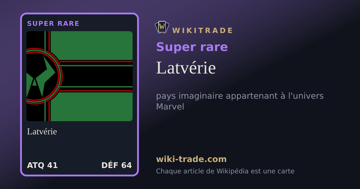 Latvérie — carte Super rare
