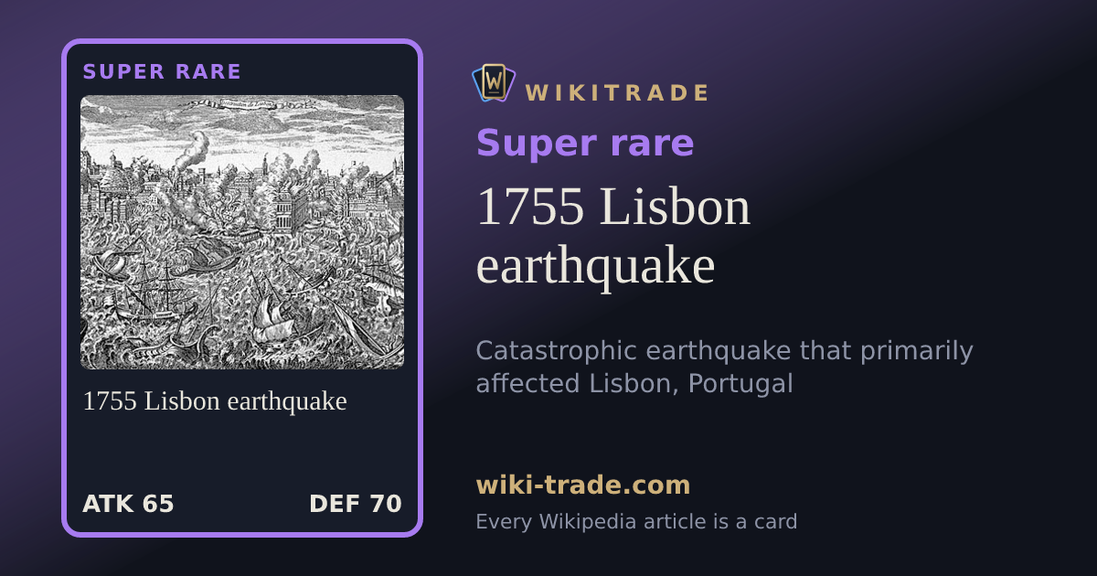 1755 Lisbon earthquake — Super rare card