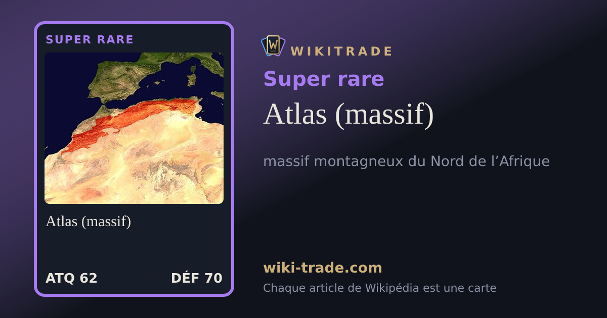 Atlas (massif) — carte Super rare