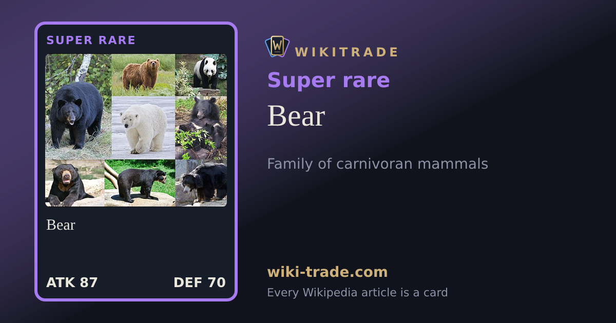 Bear — Super rare card
