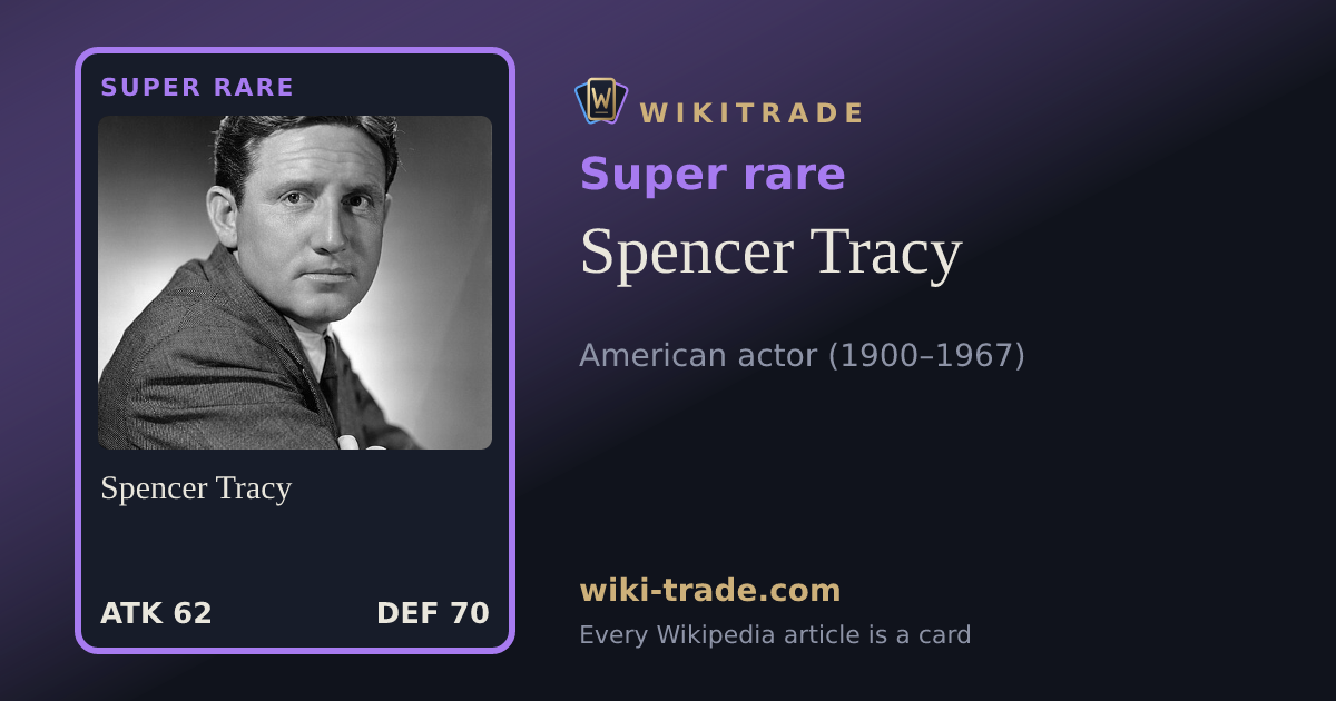 Spencer Tracy — Super rare card