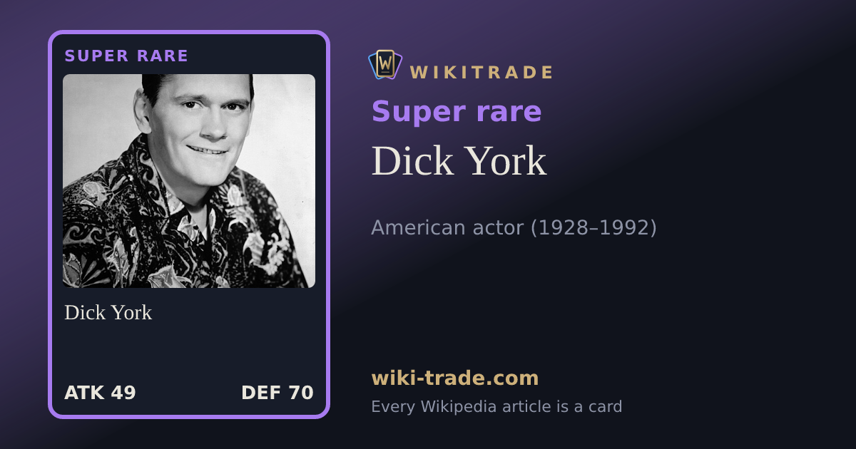 Dick York — Super rare card