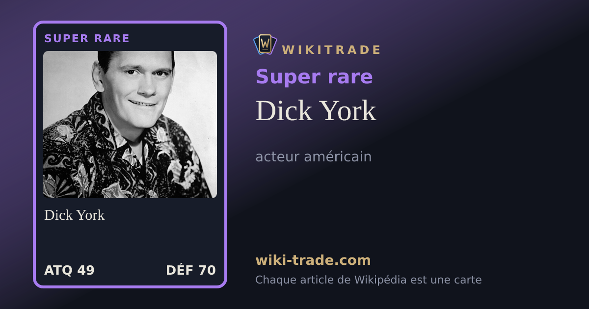 Dick York — carte Super rare