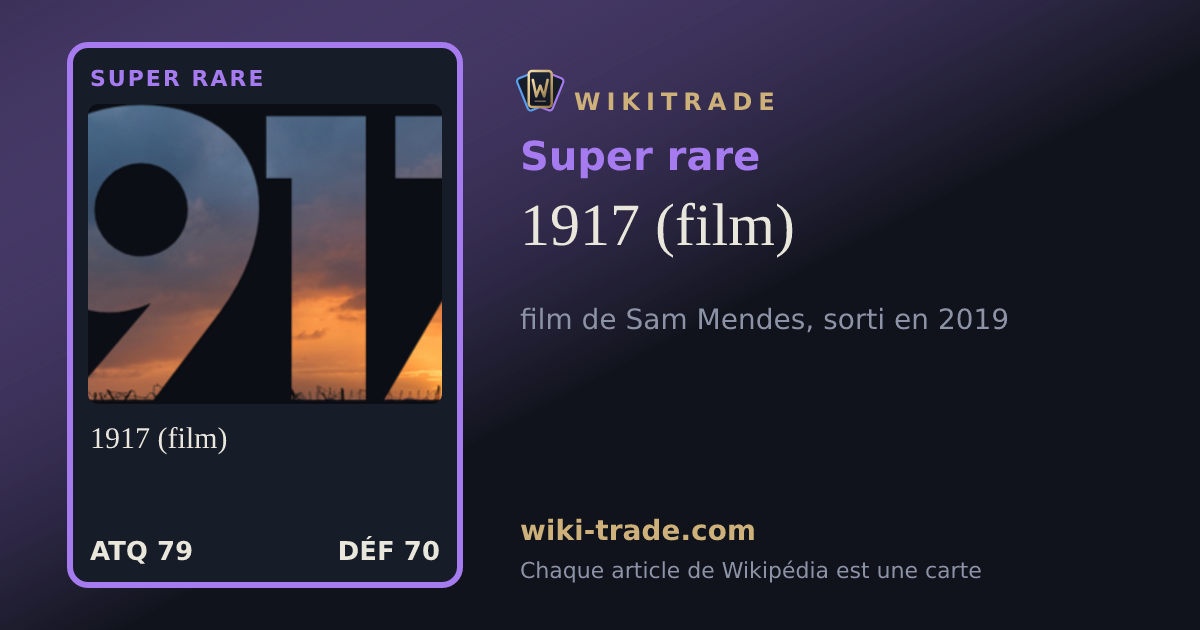 1917 (film) — carte Super rare