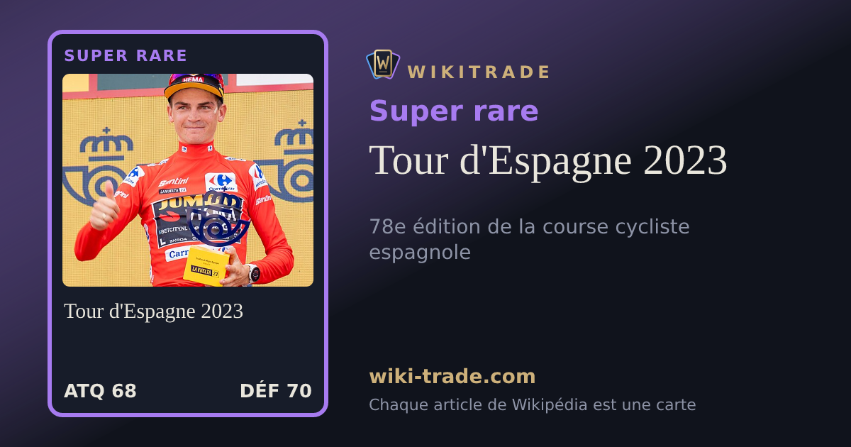 Tour d'Espagne 2023 — carte Super rare