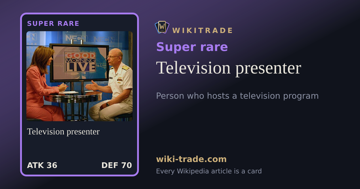 Television presenter — Super rare card