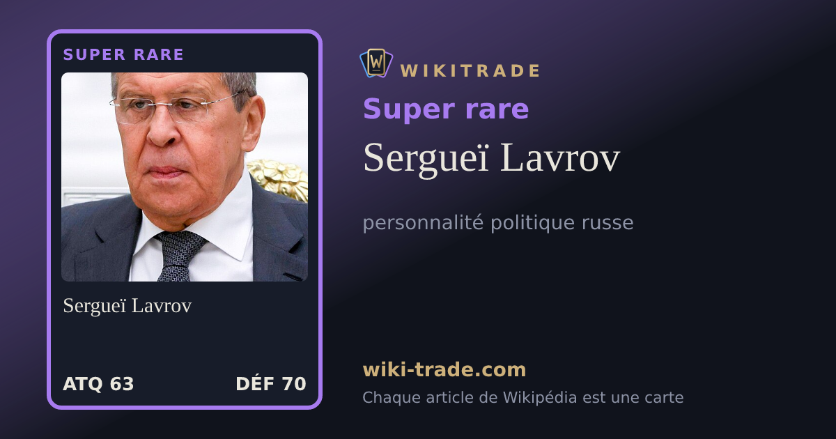 Sergueï Lavrov — carte Super rare