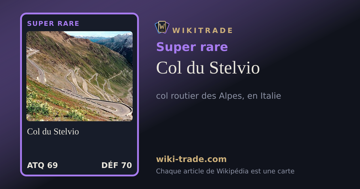 Col du Stelvio — carte Super rare