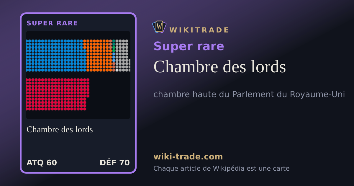 Chambre des lords — carte Super rare