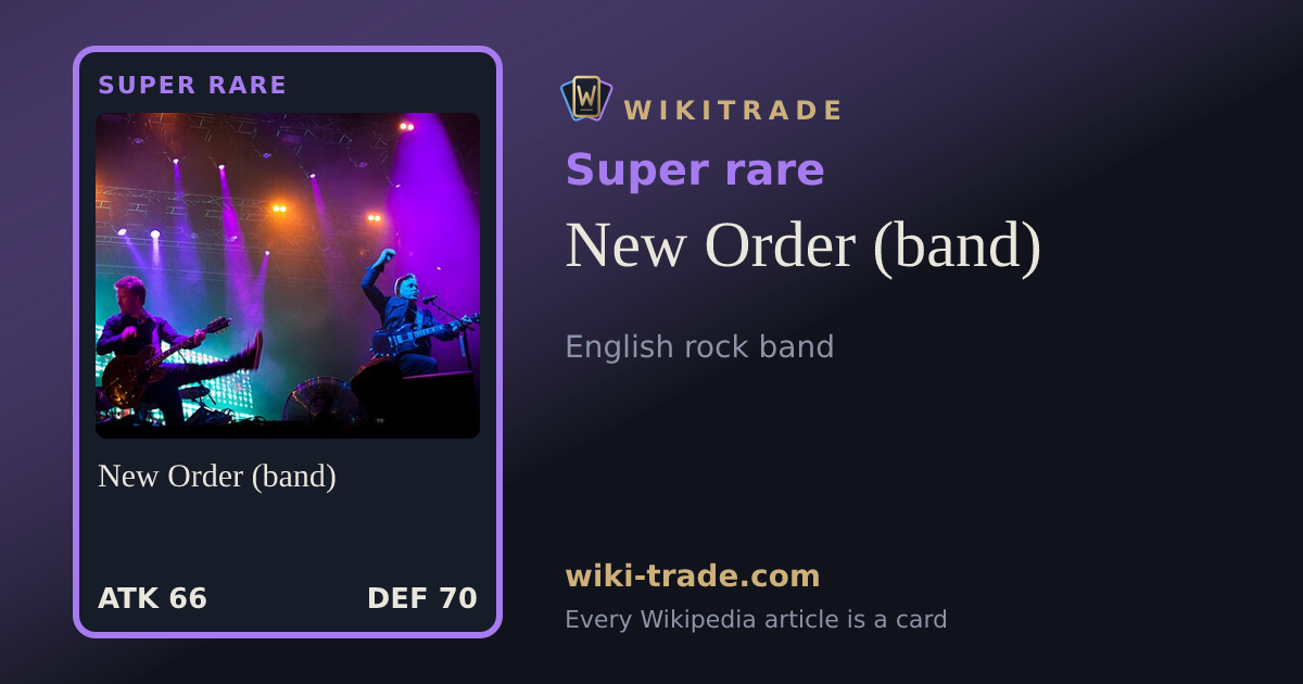 New Order (band) — Super rare card