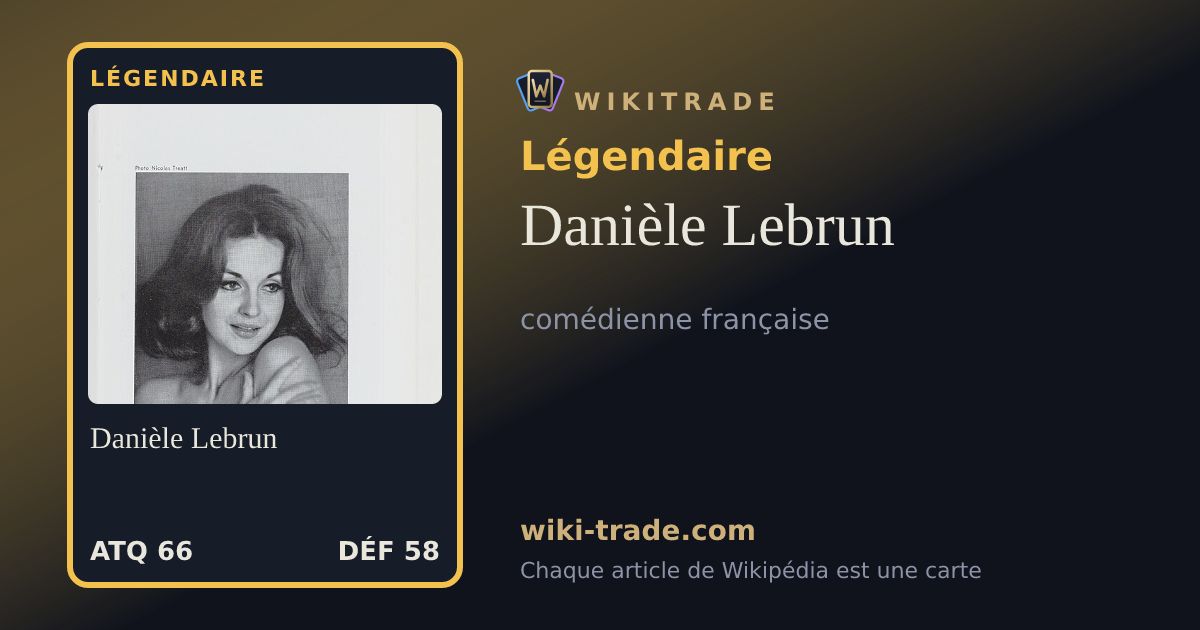 Danièle Lebrun — carte Légendaire