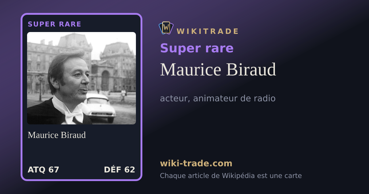 Maurice Biraud — carte Super rare