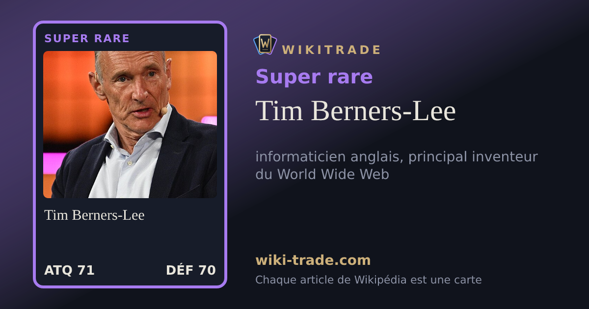 Tim Berners-Lee — carte Super rare