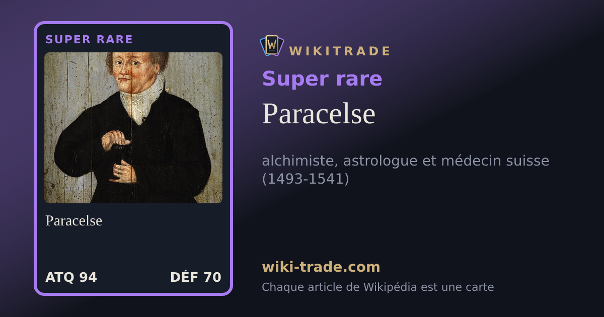 Paracelse — carte Super rare