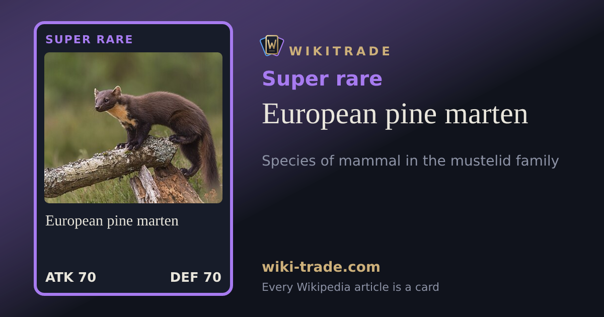 European pine marten — Super rare card