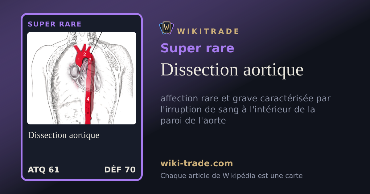 Dissection aortique — carte Super rare