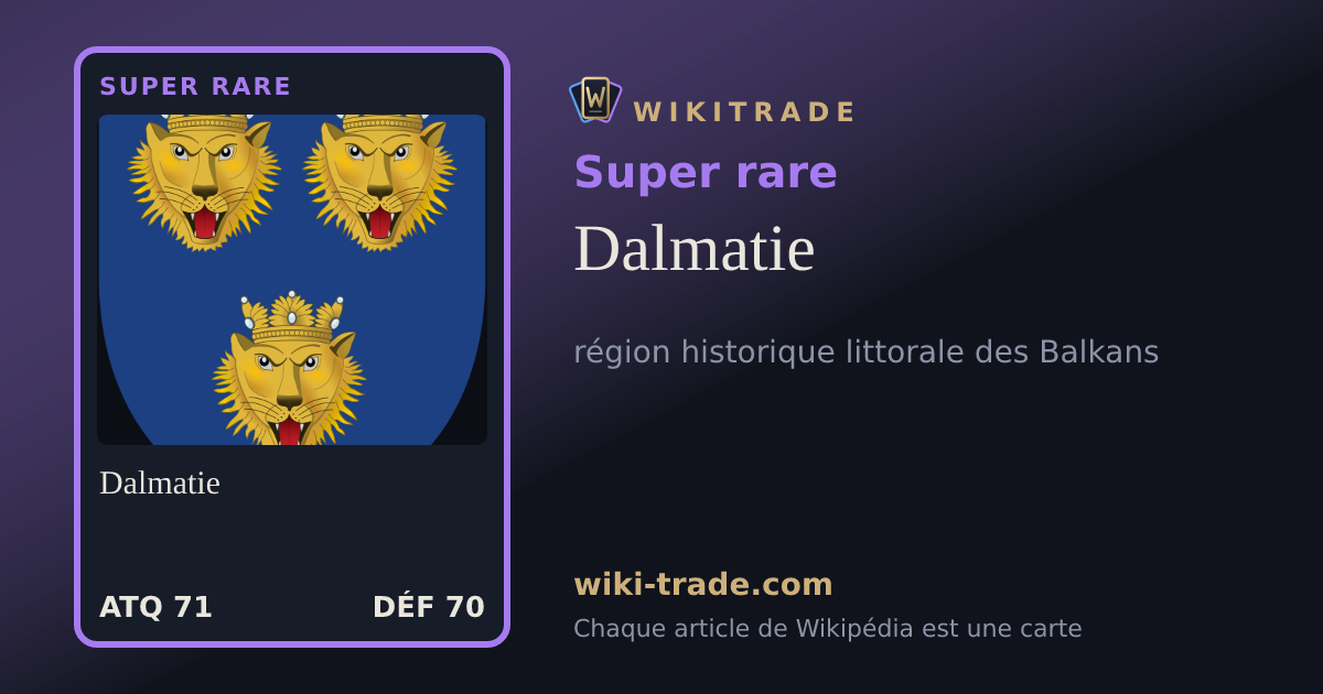 Dalmatie — carte Super rare